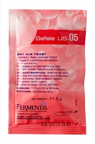 Safale US-05 Dry Ale Yeast 11.5g