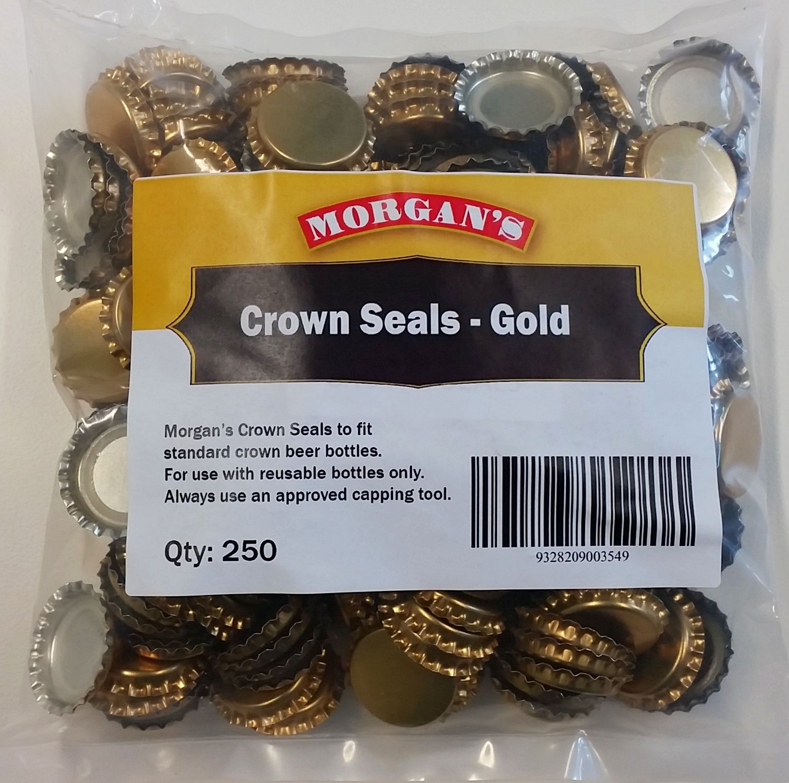 Gold Crown Seals x 250